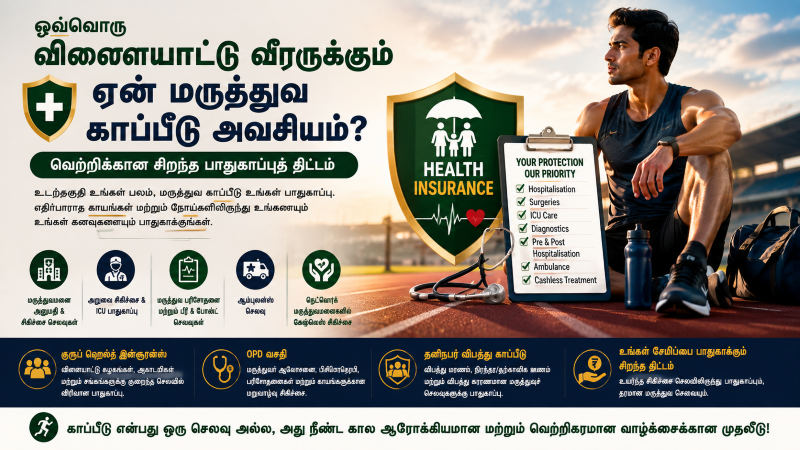 ஒவ்வொரு விளையாட்டு வீரருக்கும் ஏன் மருத்துவ காப்பீடு அவசியம்?