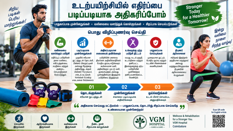 உடற்பயிற்சியில் எதிர்ப்பை படிப்படியாக அதிகரிப்போம்