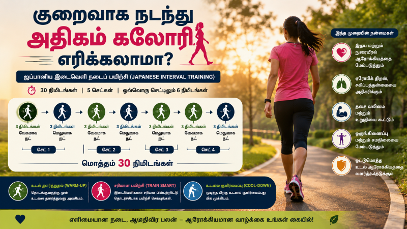 குறைவாக நடந்து அதிகம் கலோரி எரிக்கலாமா?